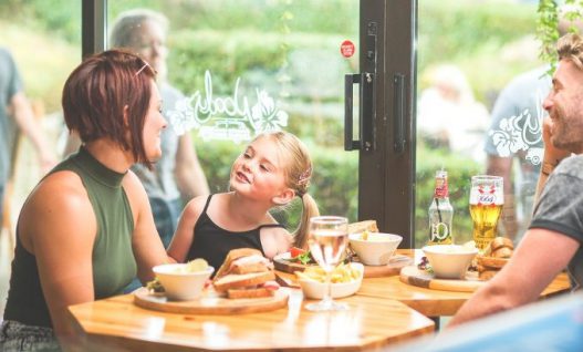 Family eating a meal